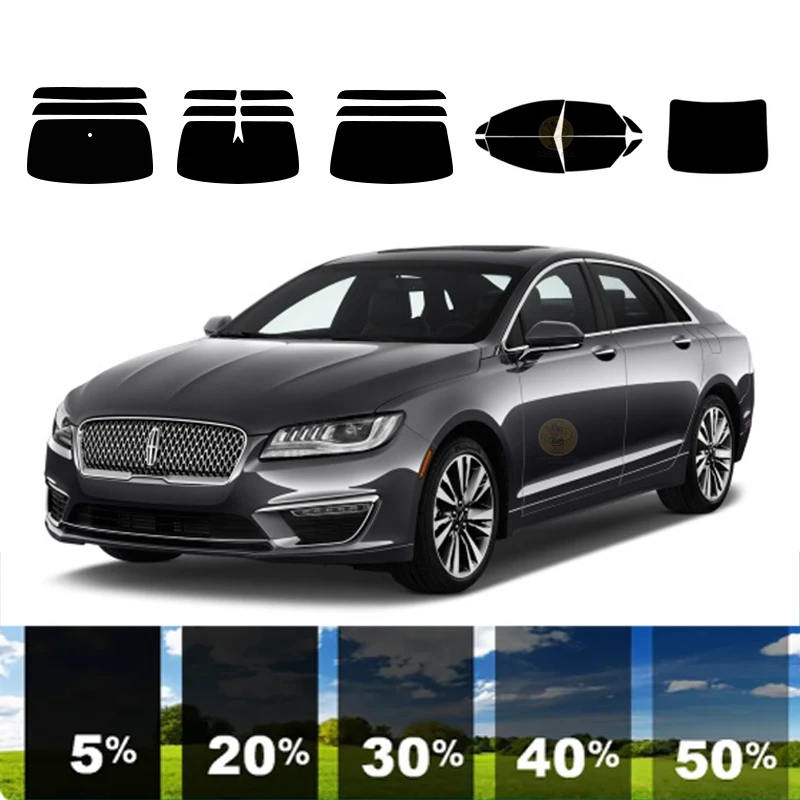 precut Removable Window Tint Film For Car 100% UVR 5%-35%VLT Heat Insulation Carbon ﻿For LINCOLN MKZ 4 DR SEDAN 2013-2020