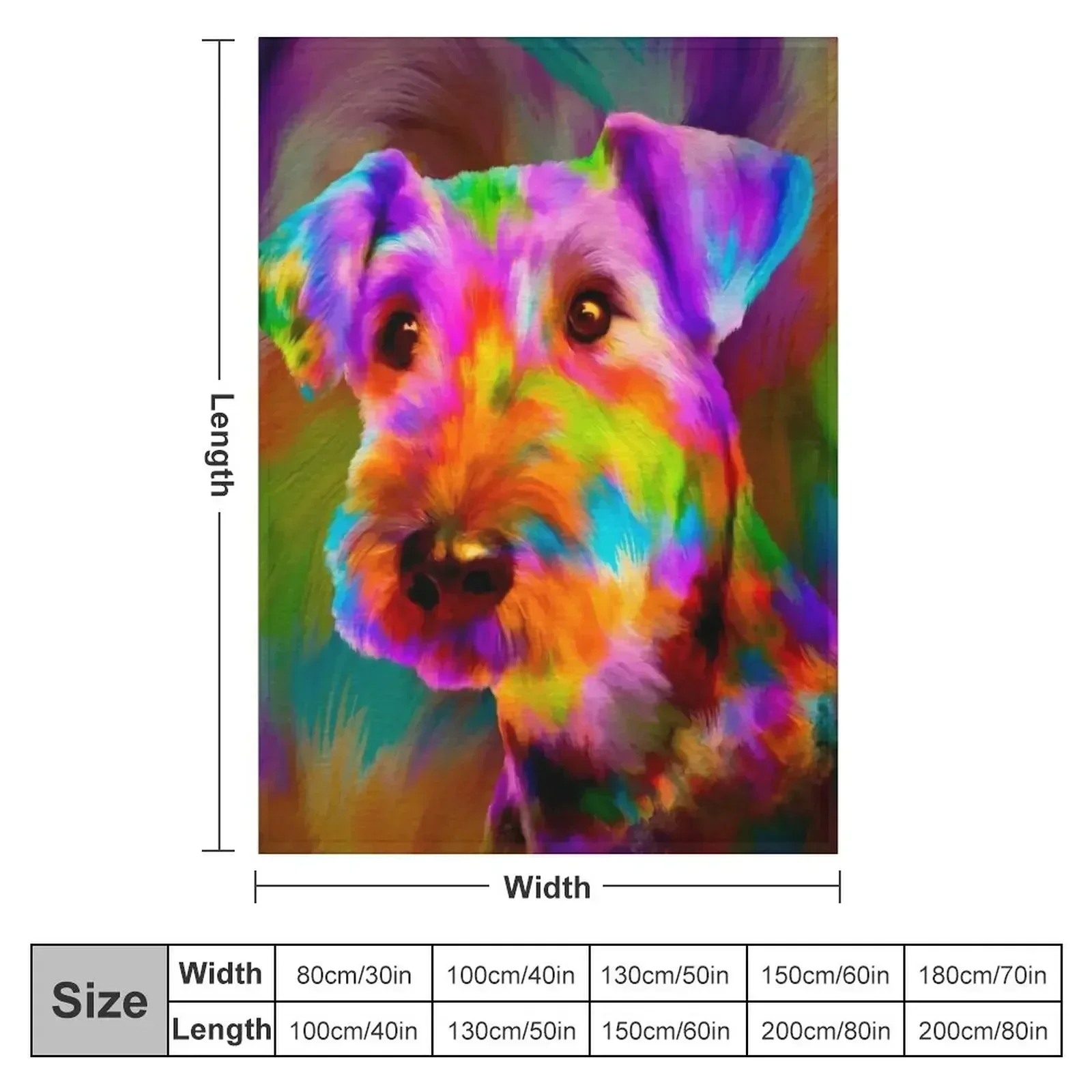 Colorful Airedale Terrier Portrait Throw Blanket manga Soft Plush Plaid decorative Sofa Nap sofa bed Blankets