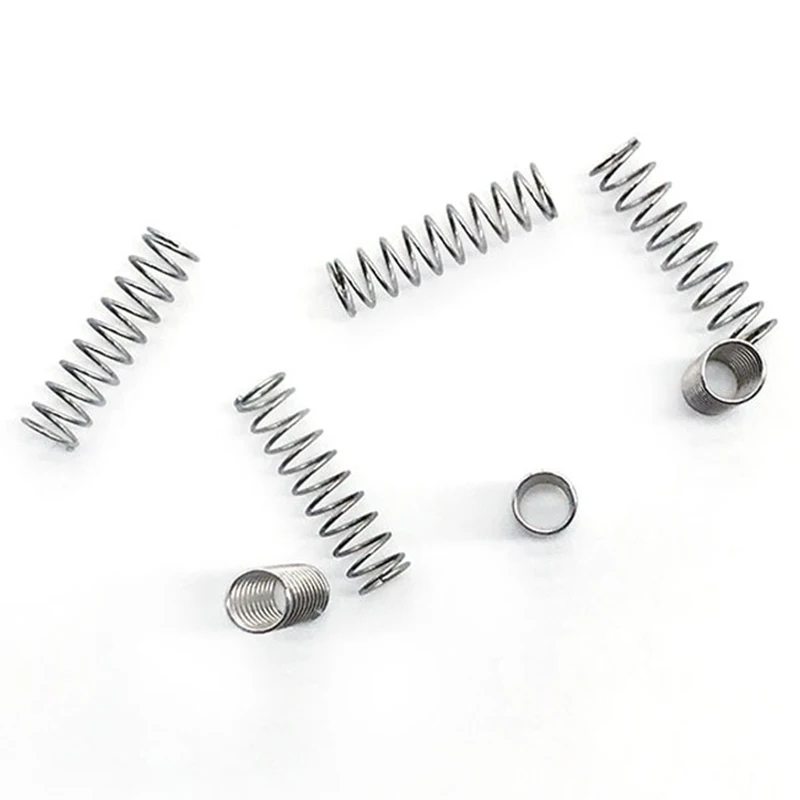 Creamily 10PCS Cylidrical Coil Compression Spring Wire Diameter 0.4mm Micro Small Return Pressure Springs OD=3-10mm L=10-50mm