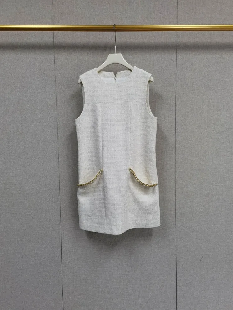 S Home Frühherbst Neue Damen Diamant verziert gerade ort Svel Dr Hohe Taille H pe Polyesterfaser OL Sle