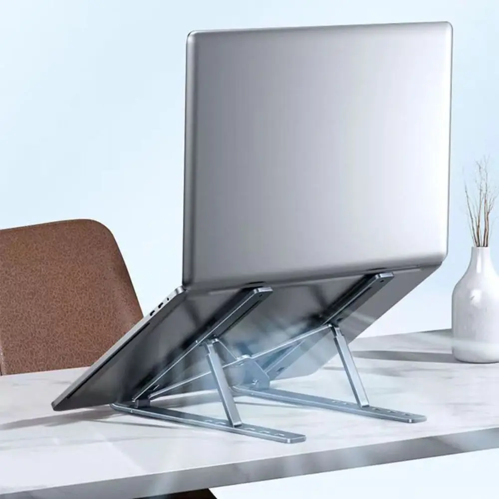 سبائك الألومنيوم حامل الكمبيوتر المحمول حامل رفع عدم الانزلاق قوس تبريد الكمبيوتر المحمول طوي رفع حامل التبريد قاعدة دعم الكمبيوتر المحمول