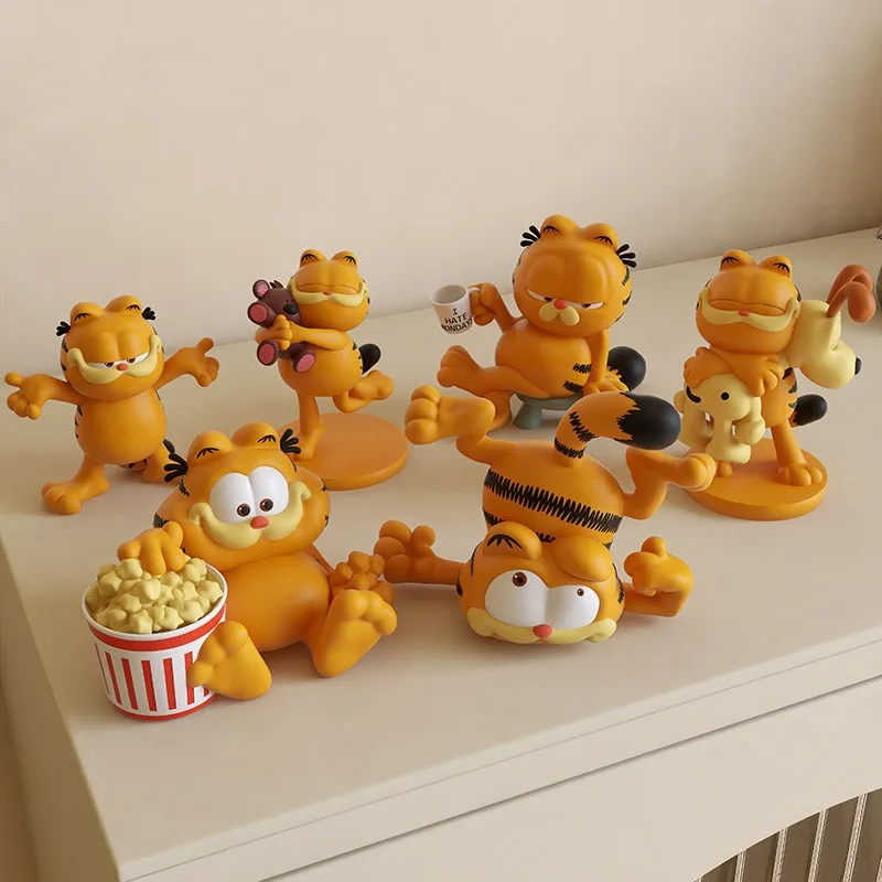 

2026 New Cute Style 8.5Cm Garfield Family Peripherals Desktop Ornament Collectible Figure Model Toys Birthday Gifts