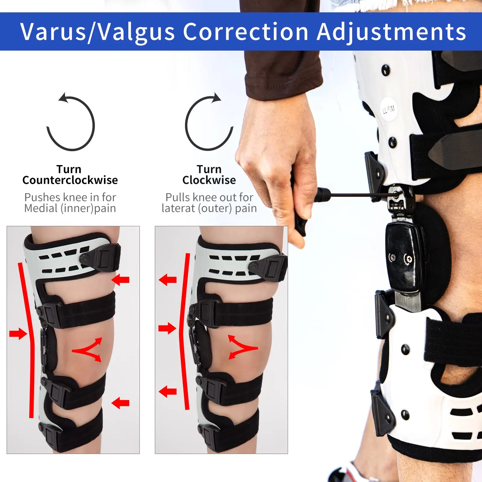 OA Unloader Knee Brace Support for Osteoarthritis, Avascular Necrosis, Bone on Bone Knee Joint Pain and Degeneration