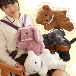 Kawaii Animal Plush Bag Doll Bear Rabbit Sheep Elephant Four Method Shoulder Bag Backpack Crossbody Bag Waist Bag Gift For Girls