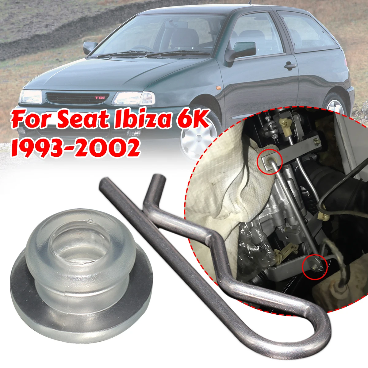

2 шт. для Seat Ibiza 6K 1993-2002, втулка рычага переключения передач, подшипник крепежа, пружинный зажим MT, переключатель стержня переключения передач