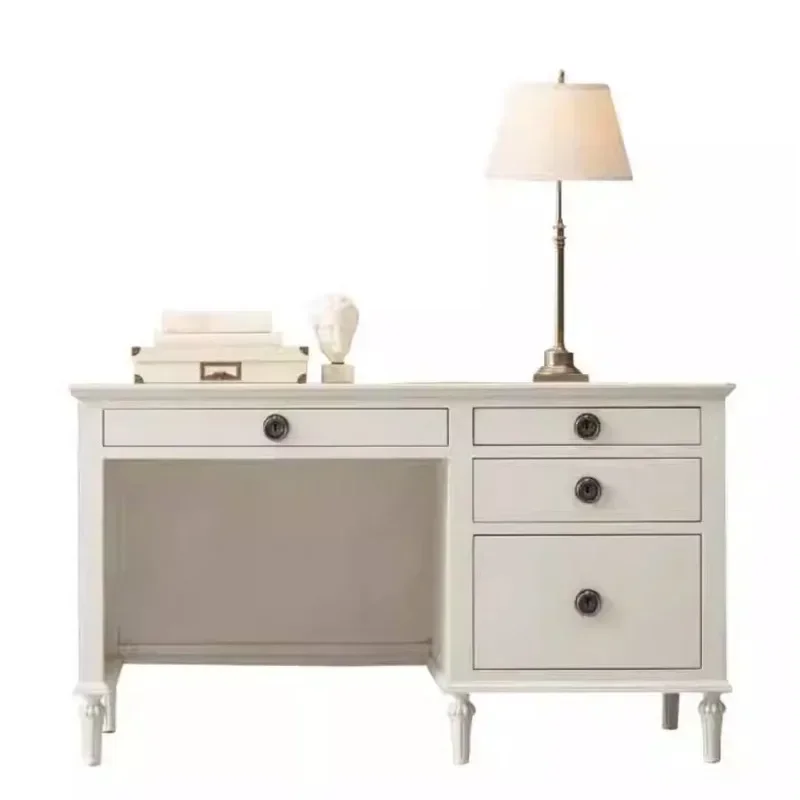 American solid wood desk household set combination children's student book chair bookcase furniture
