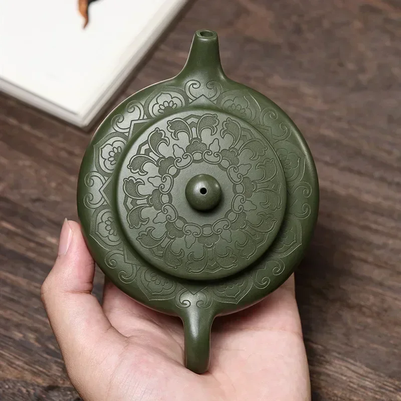 170ml Chinese Yixing Purple Clay Teapot Famous Hand-carved Tea Pot Tea Infuser Handmade Beauty Kettle Raw Ore Zisha Tea Set