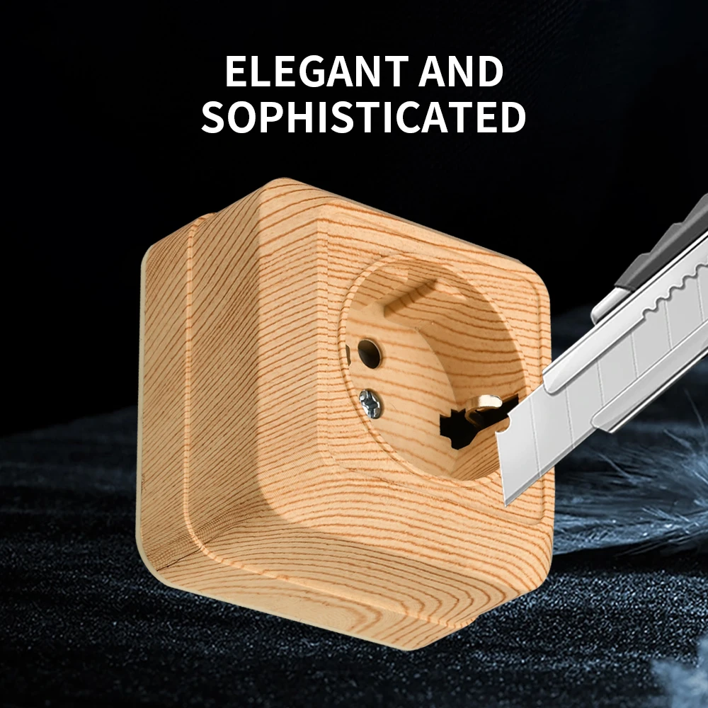 Wood Wall Surface Socket for Outdoor Use