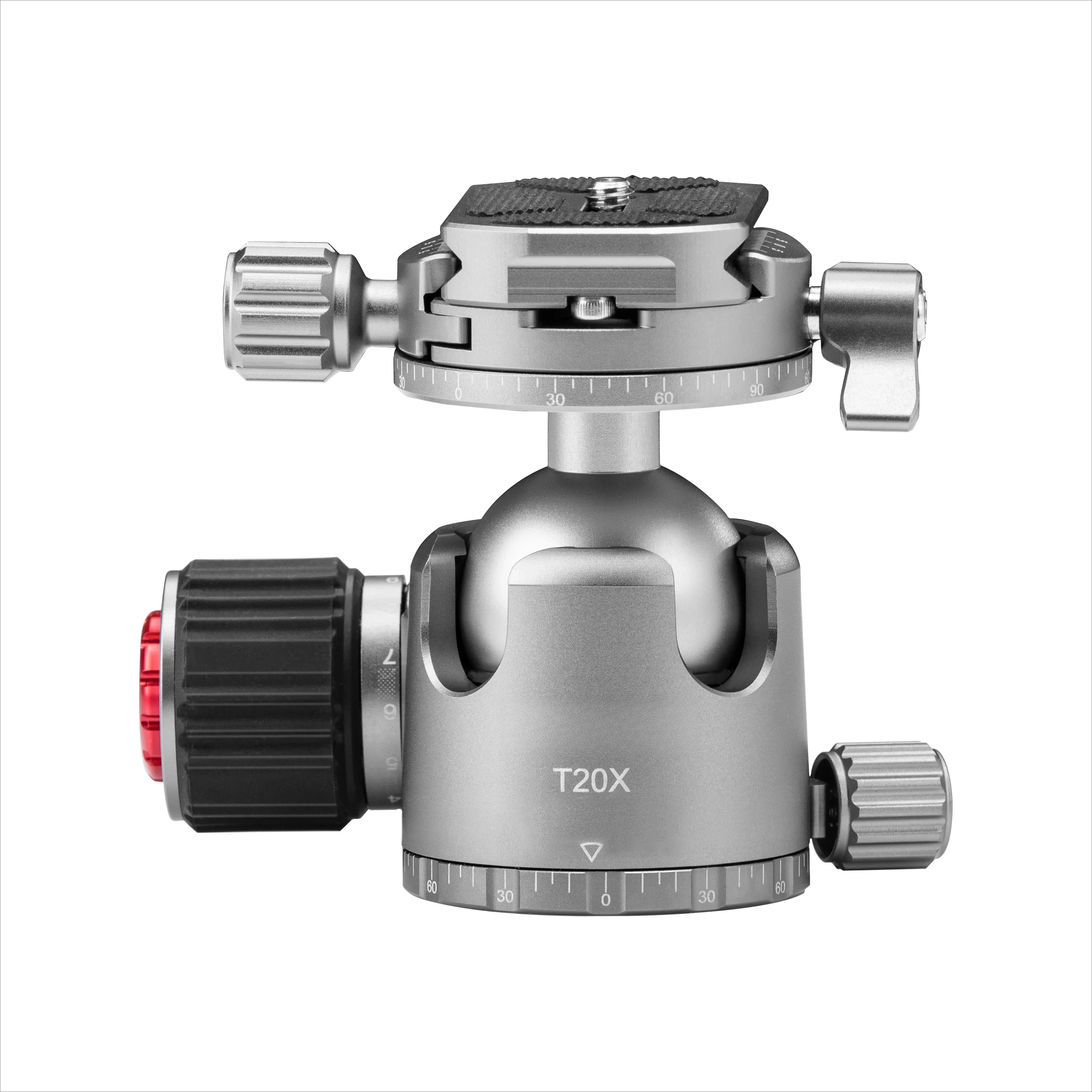 T30X Ball Head C/amera Tripod Ball Head Mount 44MM Ball Diameter  Metal 360 Degree Rotating Panoramic Head