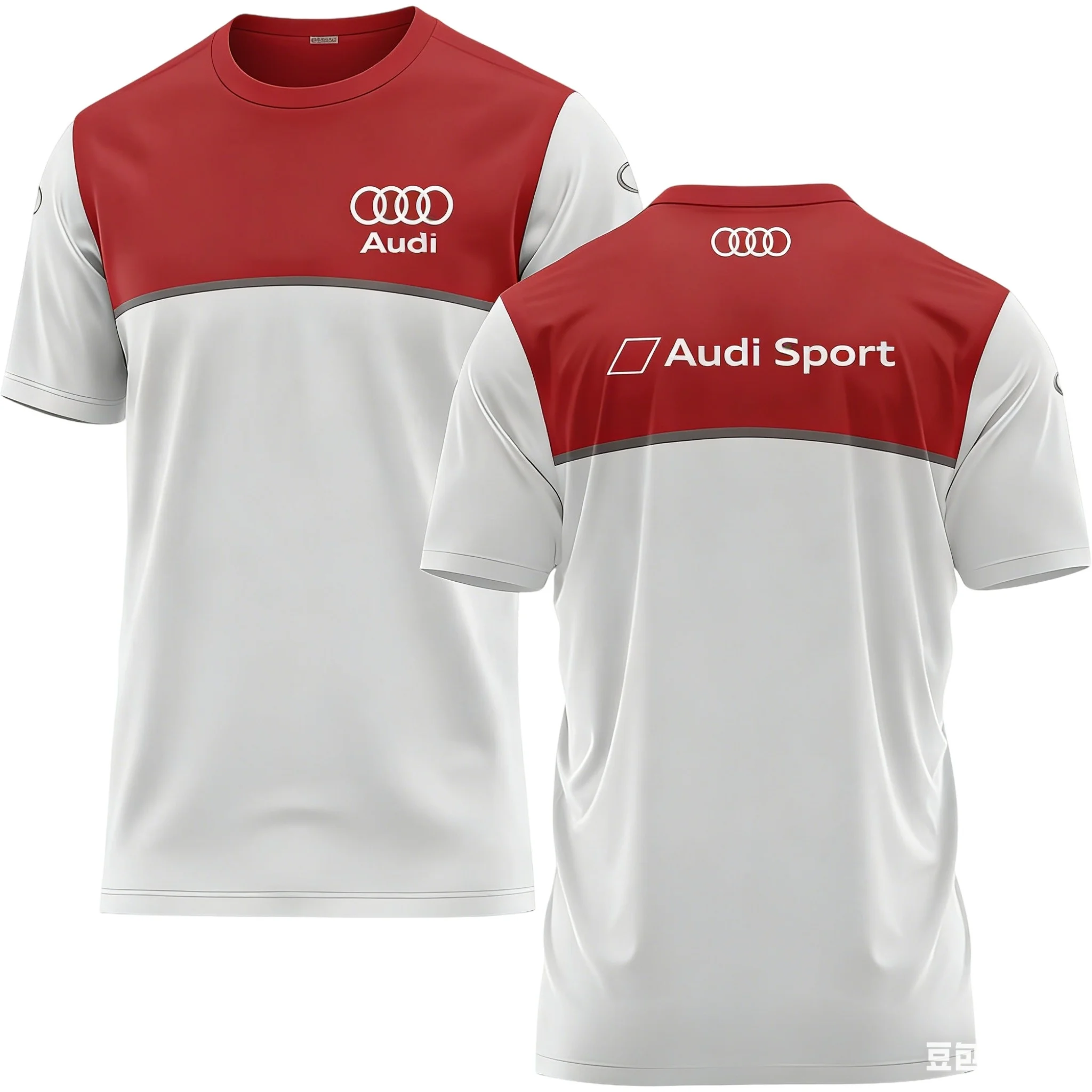 Men's Summer 2026 Best-Selling Audi Logo 3D Printed T-Shirt Comfortable Moisture-Wicking Quick-Drying Trendy Short-Sleeve Top