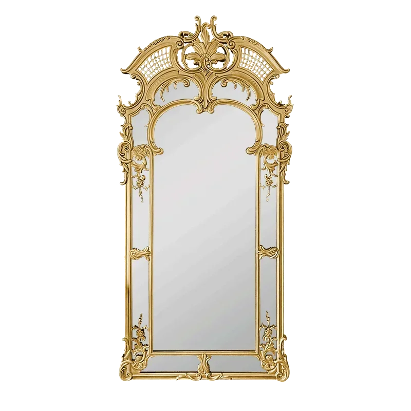 Art Irregular Gold Mirror Large Modern Hall Floor Aesthetic House Living Room Mirrors Full Body Gothic Espejo Room Decoration