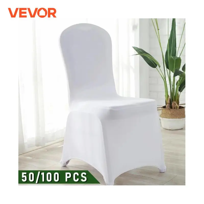 VEVOR 12/30/50/100Pcs Wedding Chair Cover Spandex Stretch Slipcover for Restaurant Banquet Hotel Dining Party White Chair Cover