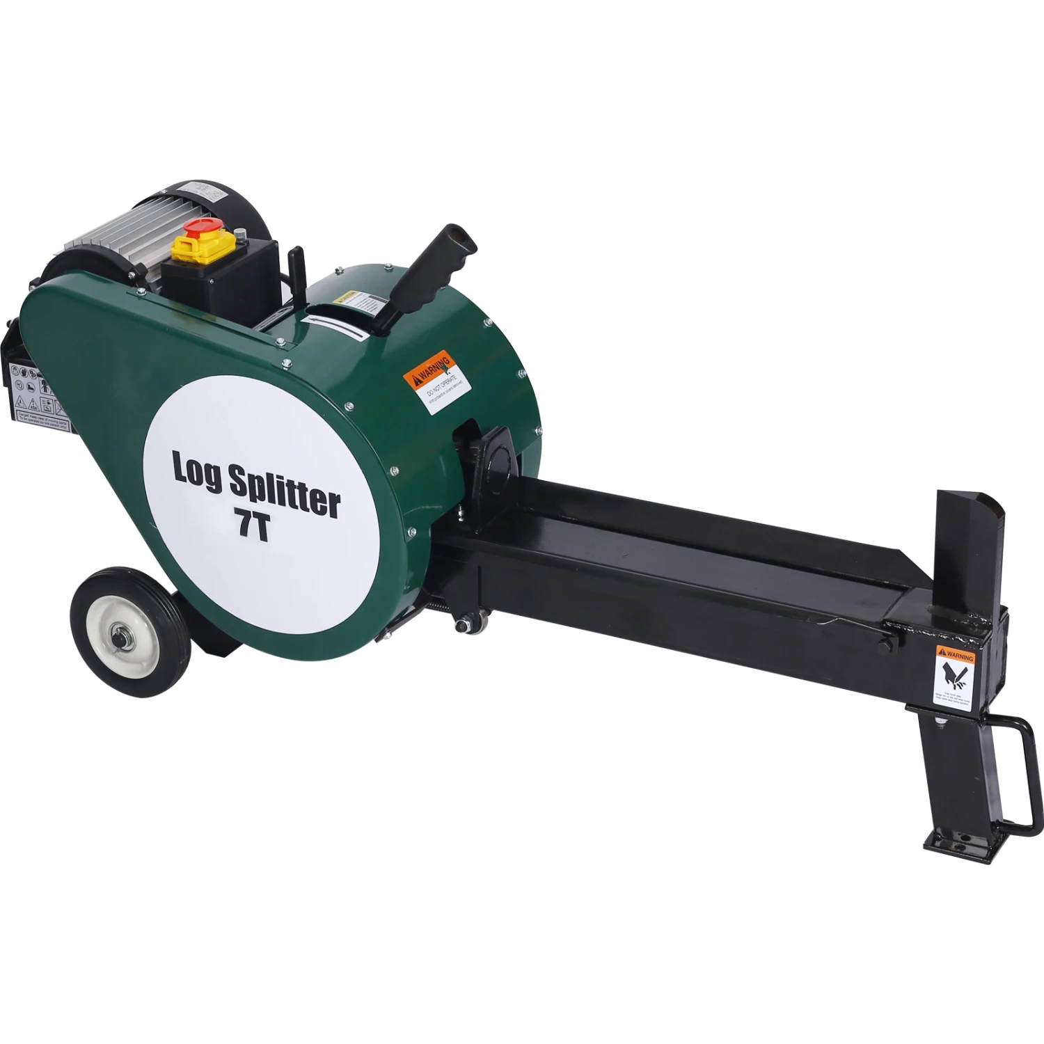 Electric Double Flywheel Log Splitter 7 Ton Portable Horizontal/Vertical 2HP 16A - Efficient Electric Firewood Splitting Machine