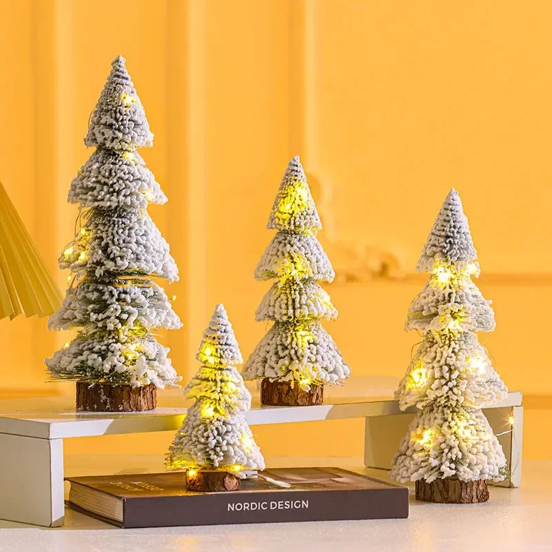 15/20/25/30cm Christmas Tree Decorations Home Room Party Artificial Tree Christmas Children DIY Handmade 2025 New Year Gift