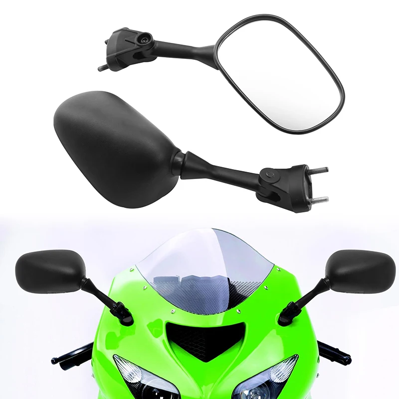 Motorcycle Side Rear View Mirrors For Kawasaki Ninja ZX6R ZX-6R ZX636 2005-2008 ZX10R ZX-10R 2004-2010
