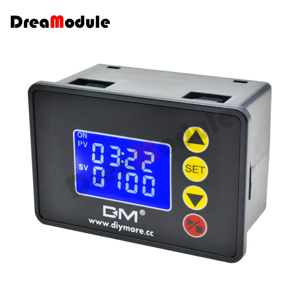 DM-1.37 inch LCD Display Microcomputer Time Controller Digital Time Delay Relay DC 12V DC 24V AC 110 220V Dual LED Digital Relay