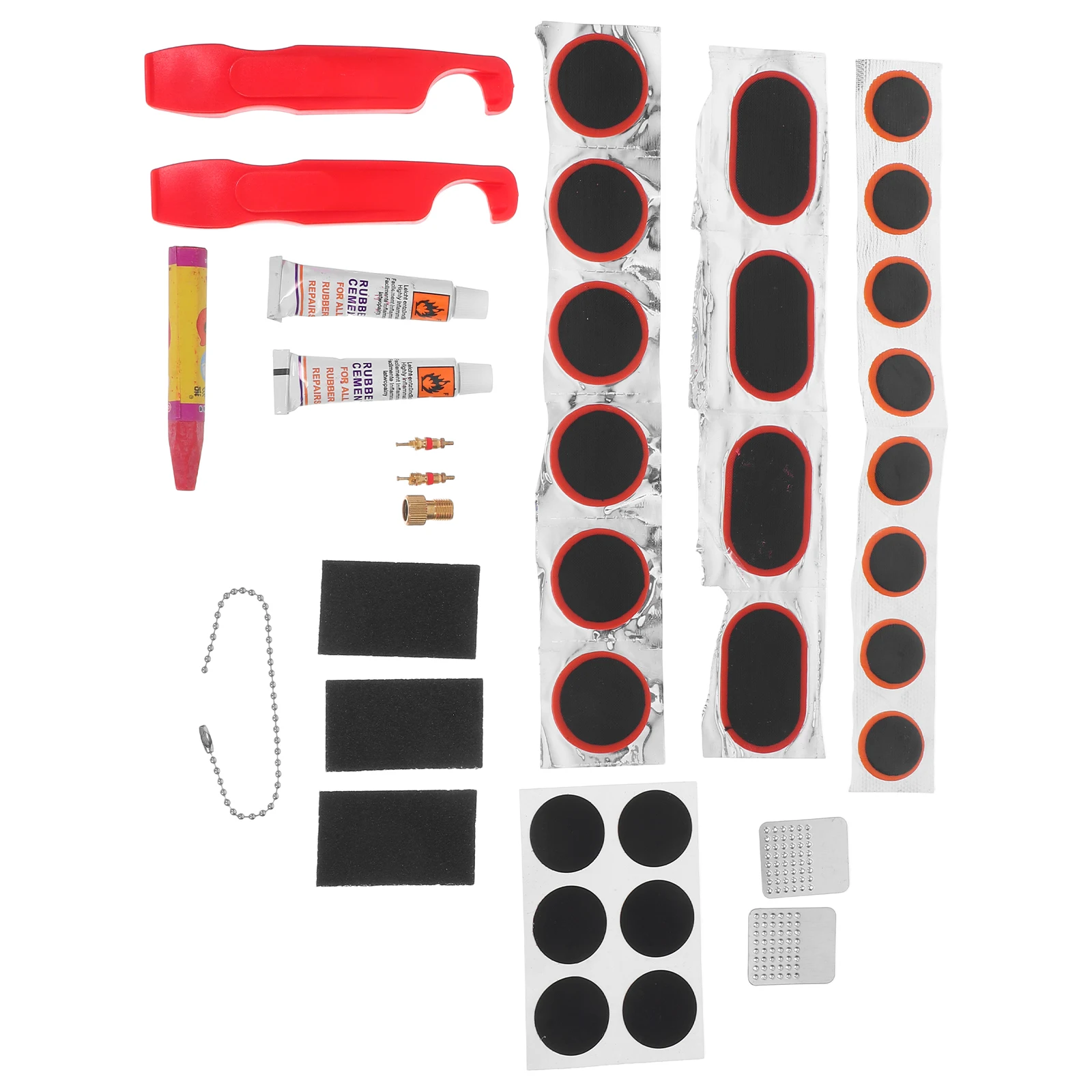 1 Set Bike Tire Patch Kit Glueless Puncture Repair Tools Professional Levers For Bicycle Motorcycle Car Tires Portable