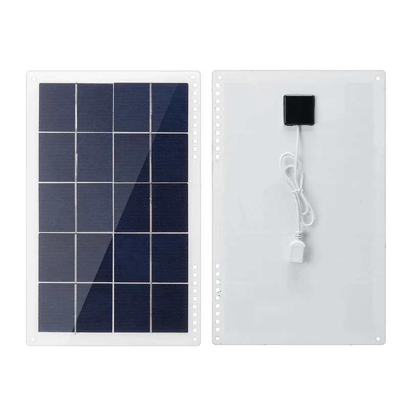 شاحن لوحة شمسية شبه مرن خفيف الوزن محمول 10 وات 5 فولت للتخييم في الهواء الطلق والمشي لمسافات طويلة وشحن بنك الطاقة للهاتف المحمول