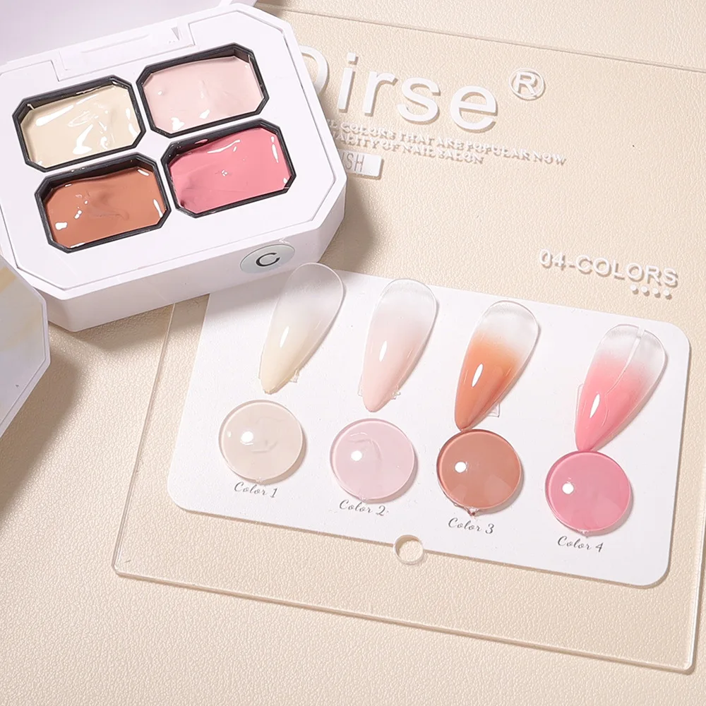 1pc 4/9Colors Patting Gel Gradient Color 4 In 1 High Saturation Semi Permanent Soak Off UV Gel Nail Art Salon DIY Supplie﻿﻿﻿﻿