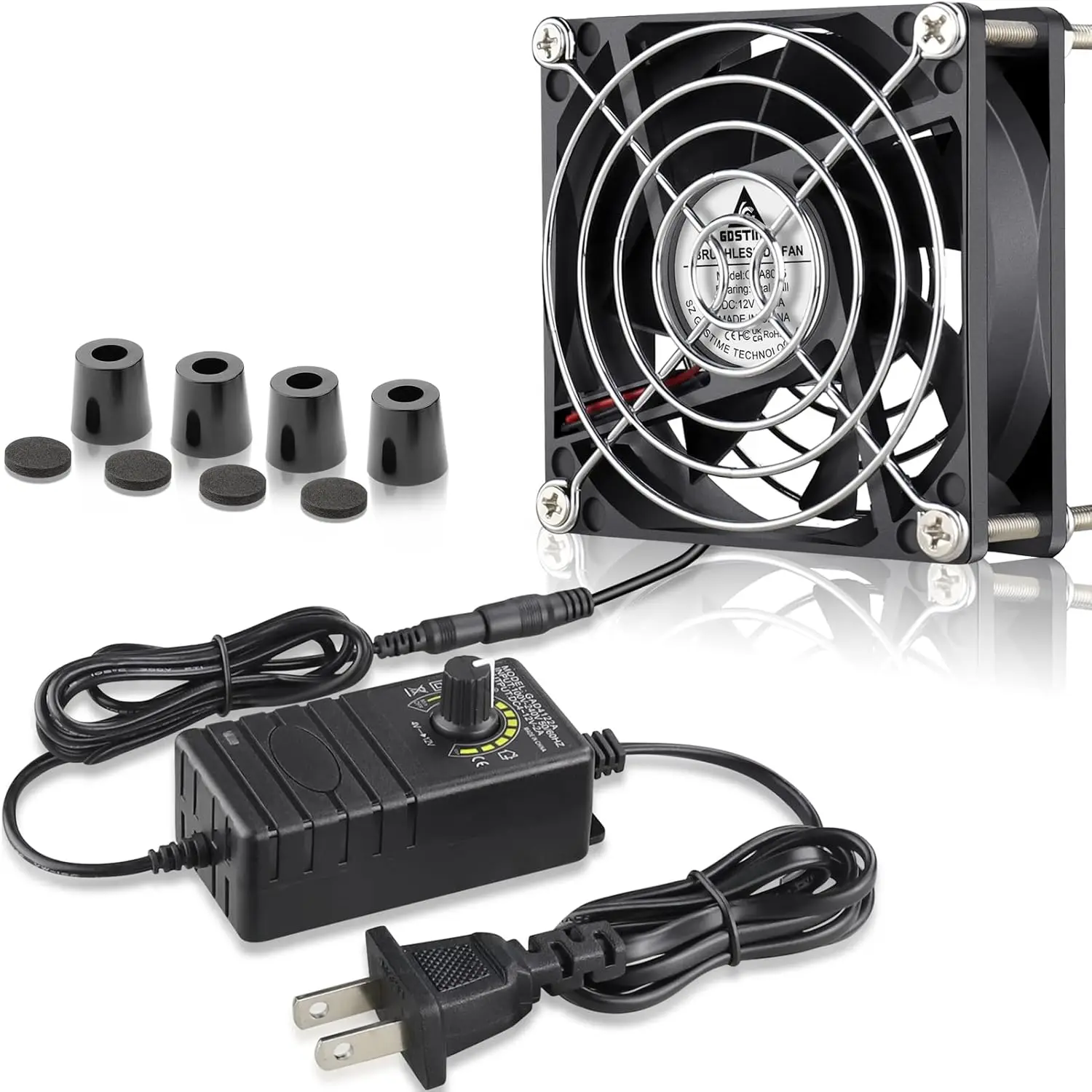 

Компьютерный вентилятор 80x25 мм с переменной скоростью вращения и контроллером для охлаждения модемов, роутеров, DVR, PlayStation, Xbox