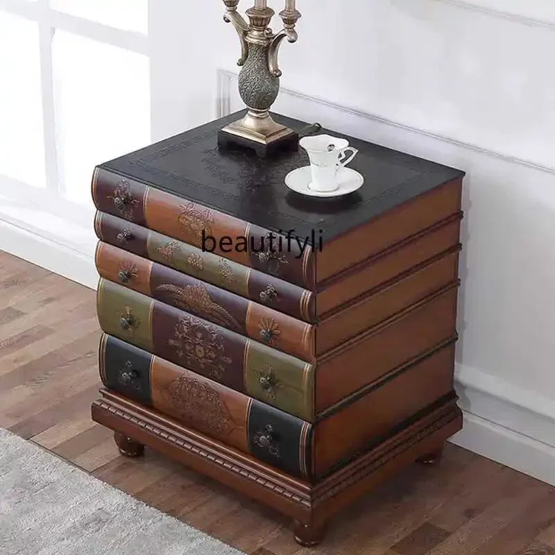 

Living room side table, American style, chest phone, sofa side table storage corner table