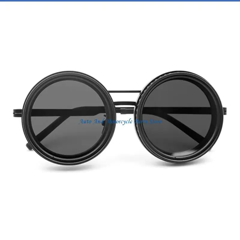 

P9FD UV400 Protected Polarized Steampunk Sunglasses Elegant Round Circle Sunglasses for Cosplay Parties & Outdoor Adventures