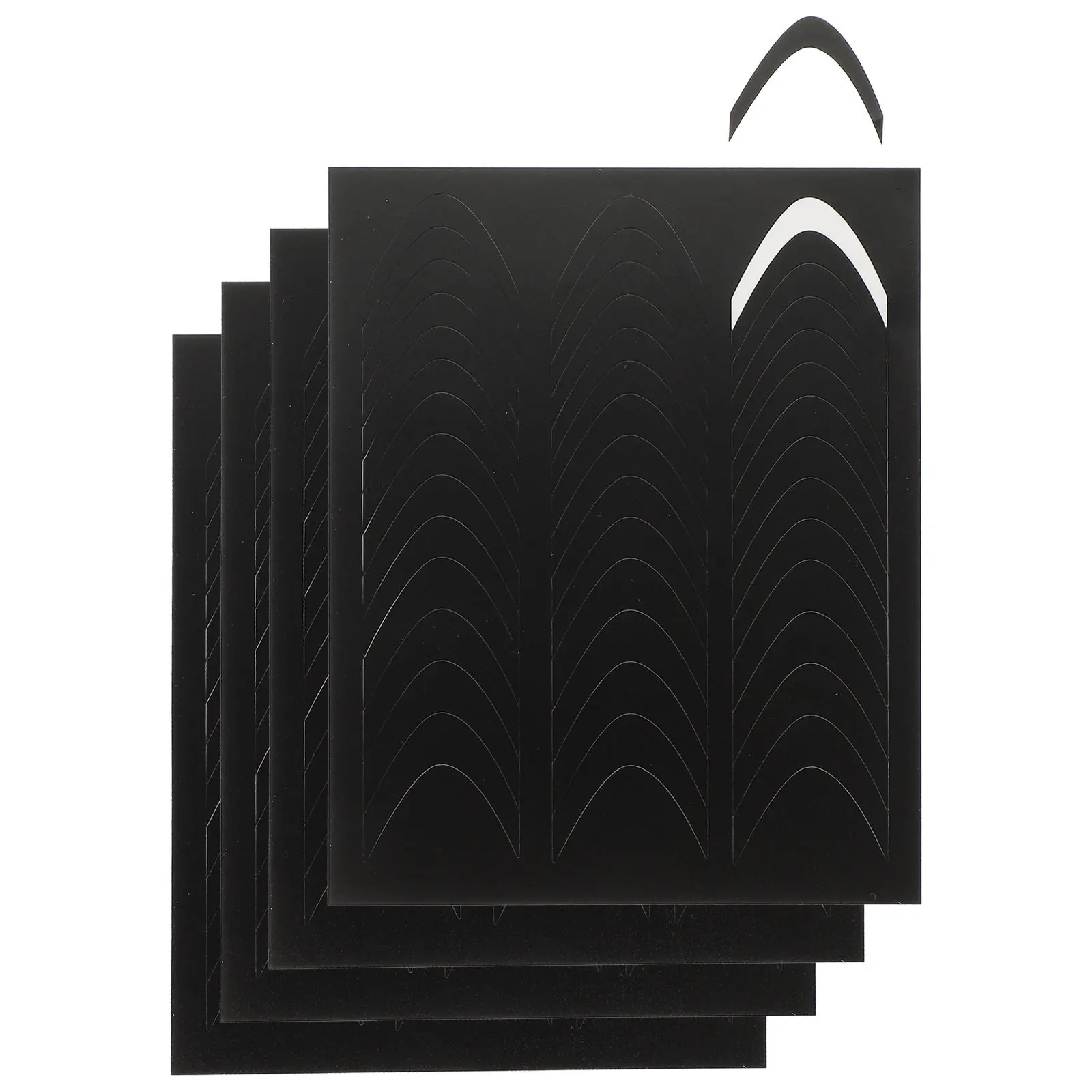 4-vellen Franse manicurestrips Eenvoudig aan te brengen nagelkunststencils voor gebogen tips Professionele nagelontwerpdecoratie Franse tip