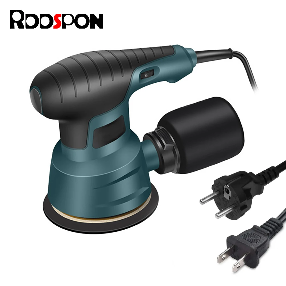 110V&220V Electric Sander Machine 300W Random Orbital Polisher  Variable Speed Sander with 125mm Sandpaper Car Polishing Machine