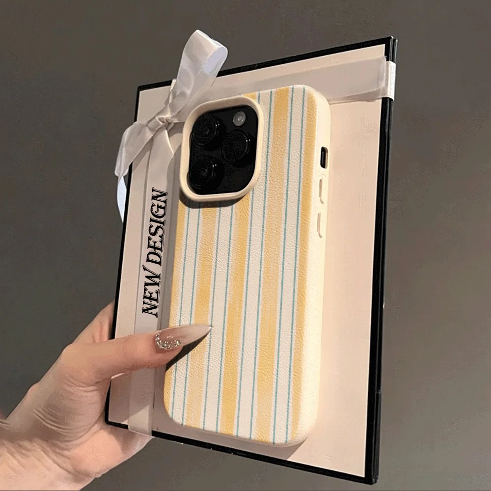 Zweifarbig gestreiftes Handyhülle mit Farbblockierung für iPhone 17 16 15 14 13 12 11 Pro Max 16 15 Plus 17 X XR Silikon Matt Weiche Hülle – Detail 2