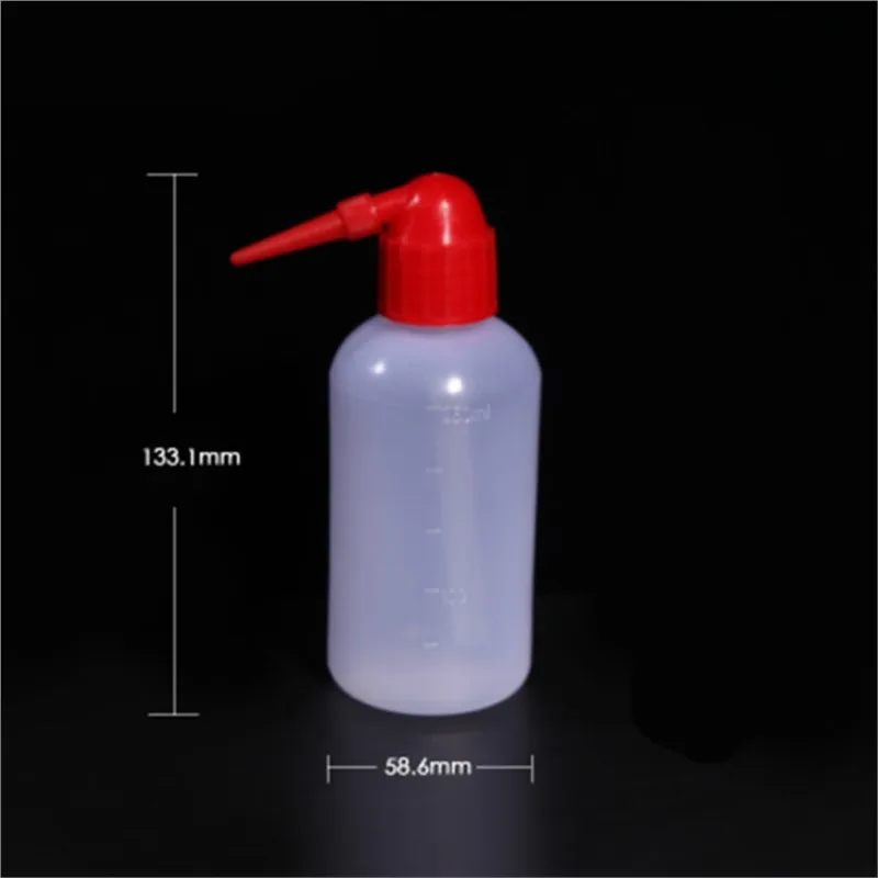 2pcs/lot 250ml Plastic Red top cap Squeeze Bottle Tattoo Wash Bottle Container Medical Bottle Lab Supplies