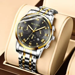 Classic Men's Trendy Watch Fashion Student Campus Automatic Movement Wrist Watchs 3 Eyes Luminous Pointer Waterproof Men Watches