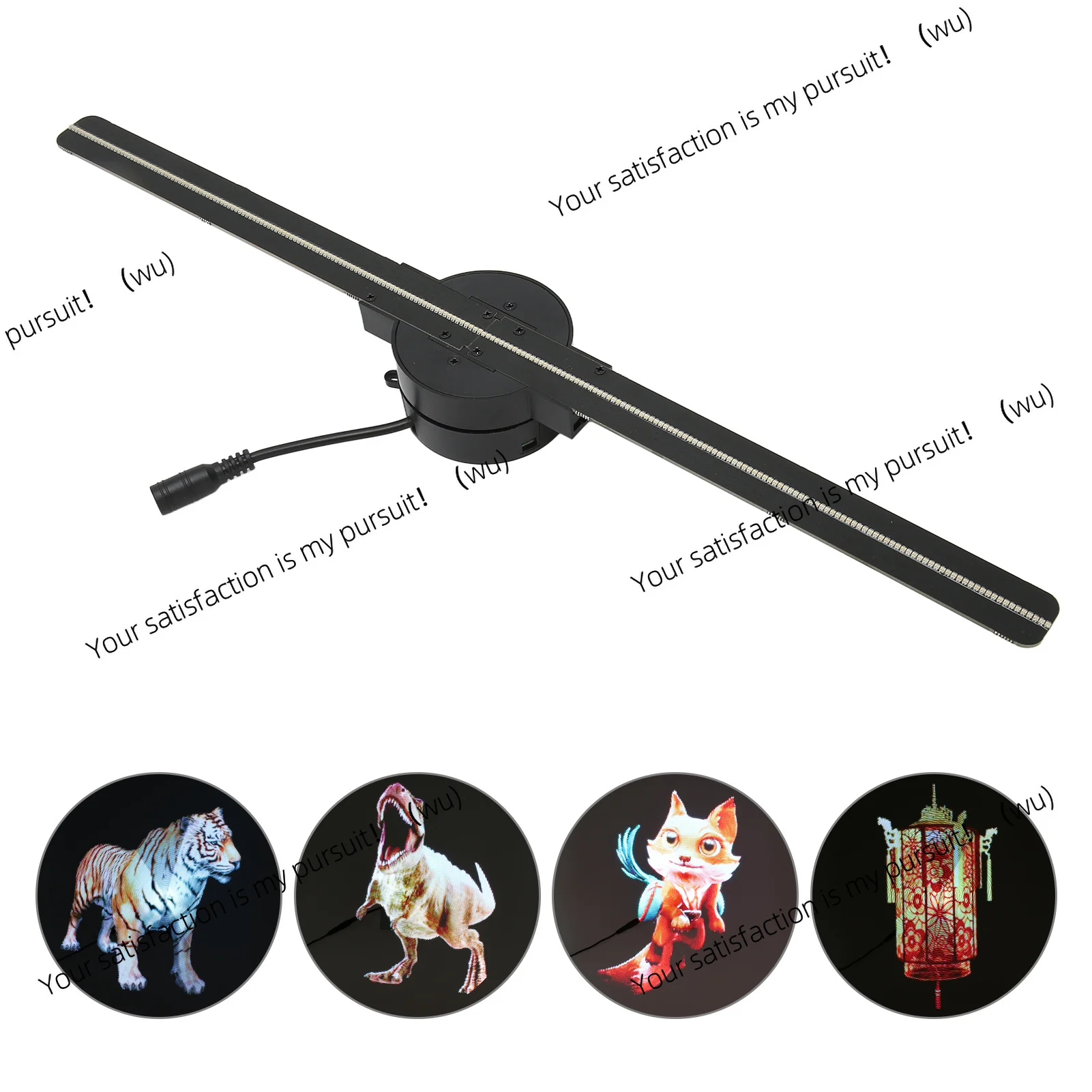 3D Hologram Fan 16.5in 2000x224 WiFi 3D Projector with 224 LED Light Beads for Business Store Advertising