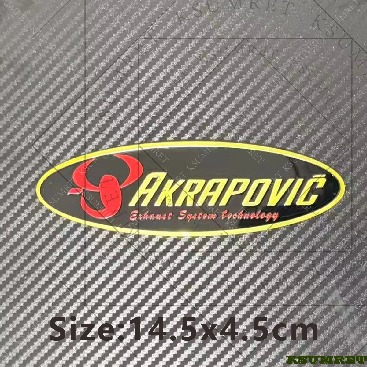 Für Akrapovic Auspuff-Aufkleber Motorrad-Logo Emblem Metall-Sticker Abziehbilder Wasserdicht