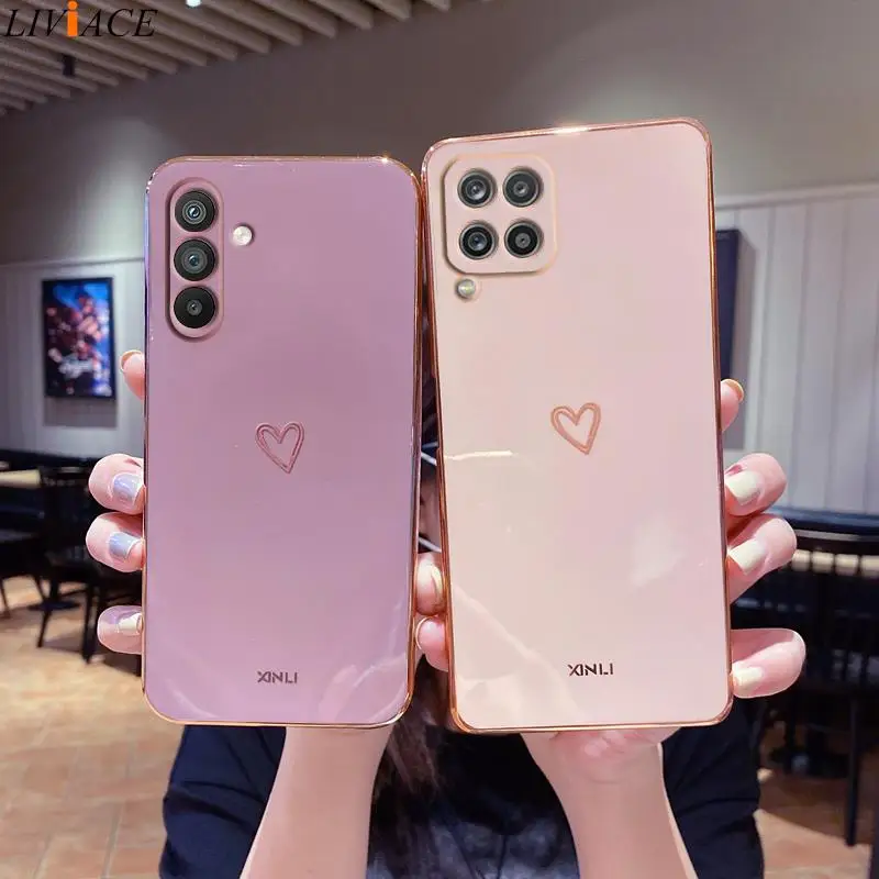 Love Heart Phone Case For Samsung Galaxy A34 A54 5G A21S A20S A03 A02 A10 A10S A11 A12 A13 A14 A750 A23 A01 A02 A03 A04 Cover