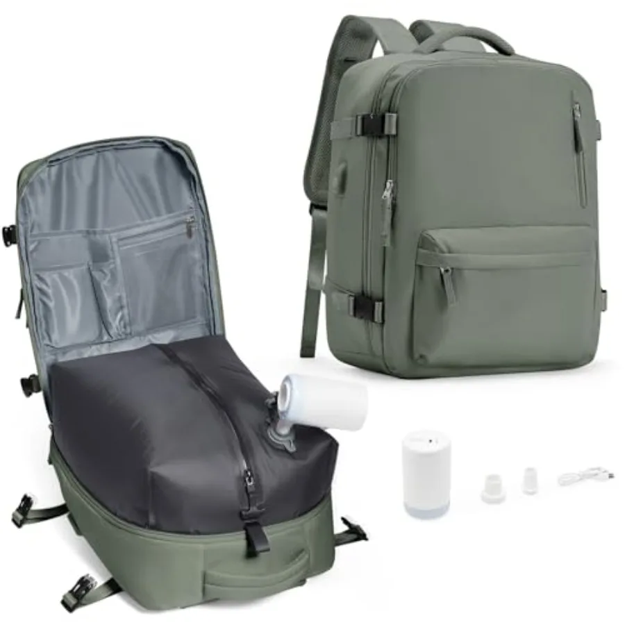 

Вакуумный компрессионный рюкзак для путешествий с электрическим насосом, одобренный для авиаперелетов, ручная кладь, чемодан для личных вещей, размер L