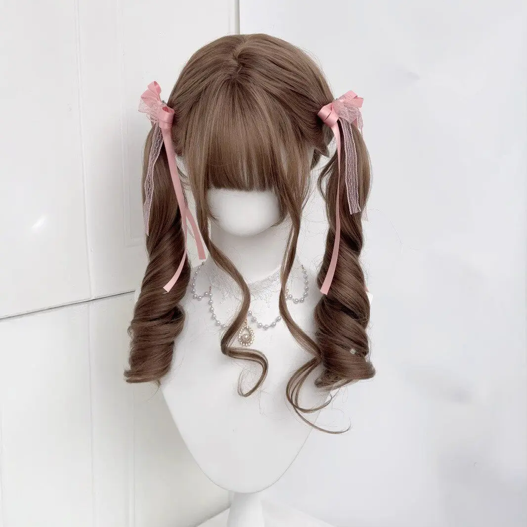 OLACARE Cosplay Wigs Heat Resistant Middle Part OLACARE Synthetic Long Body Wave Black Brown Wigs Natural Lolita LM Wigs Women