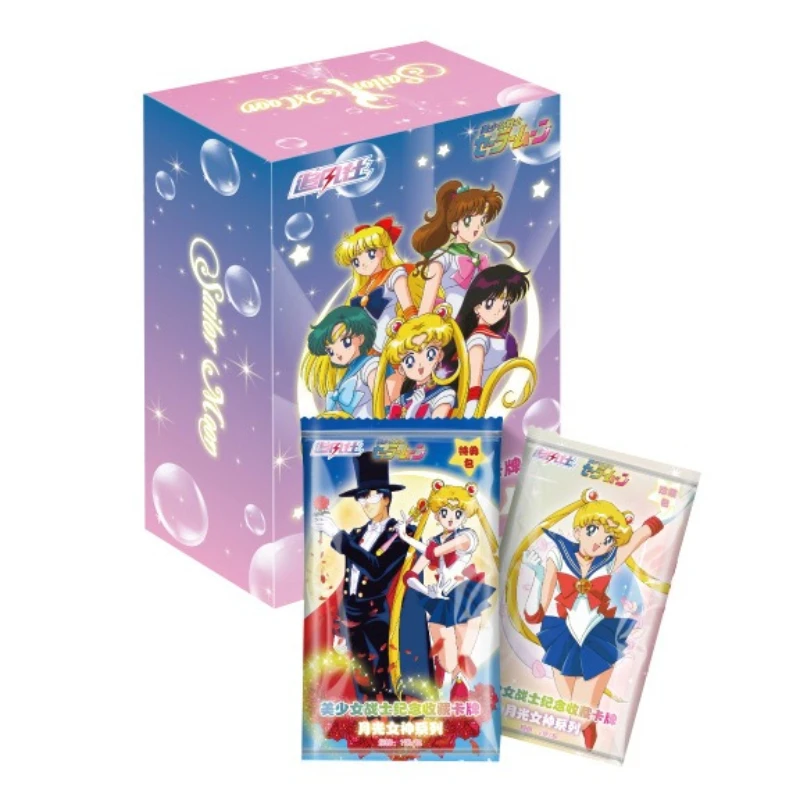 Caja de Sobres de Cartas Coleccionables de Sailor Moon - Juego de Cartas Coleccionables de Anime de Tsukino Usagi, Serie Diosa Lunar, Cartas Holográficas Raras para Niños