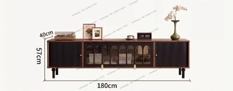 D14 French retro solid wood four-chest cabinet household storage rolling shutter door medieval storage cabinet