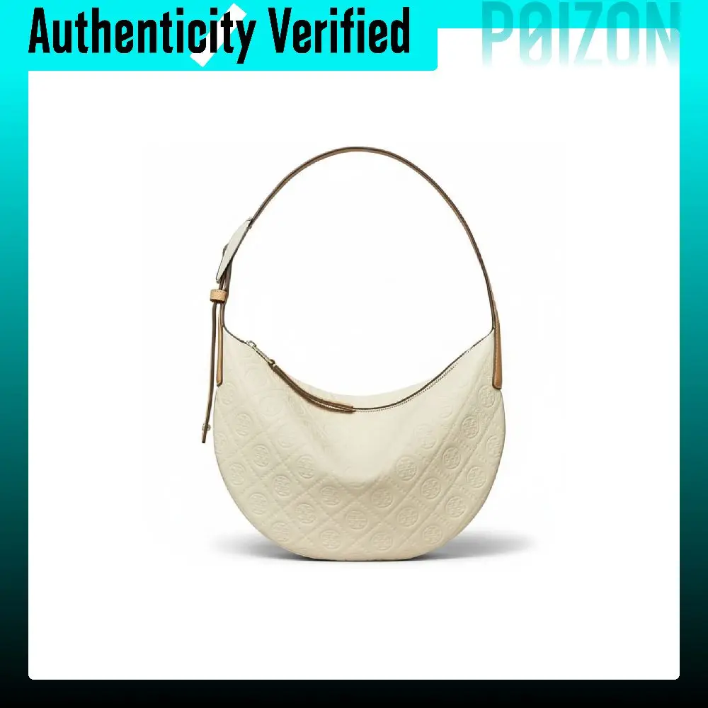 TORY BURCH T Monogram Leather Shoulder Bags Small Women's Warm White Light 174236-100