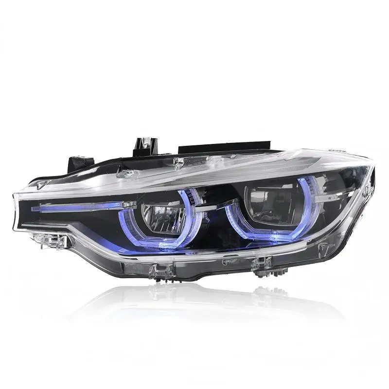 For For BMW 3 Series F30 2013-2018 LED Headlights - Spoon Design DRL APP-Controlled RGB (16M Colors) DOT Certified Plug & Play