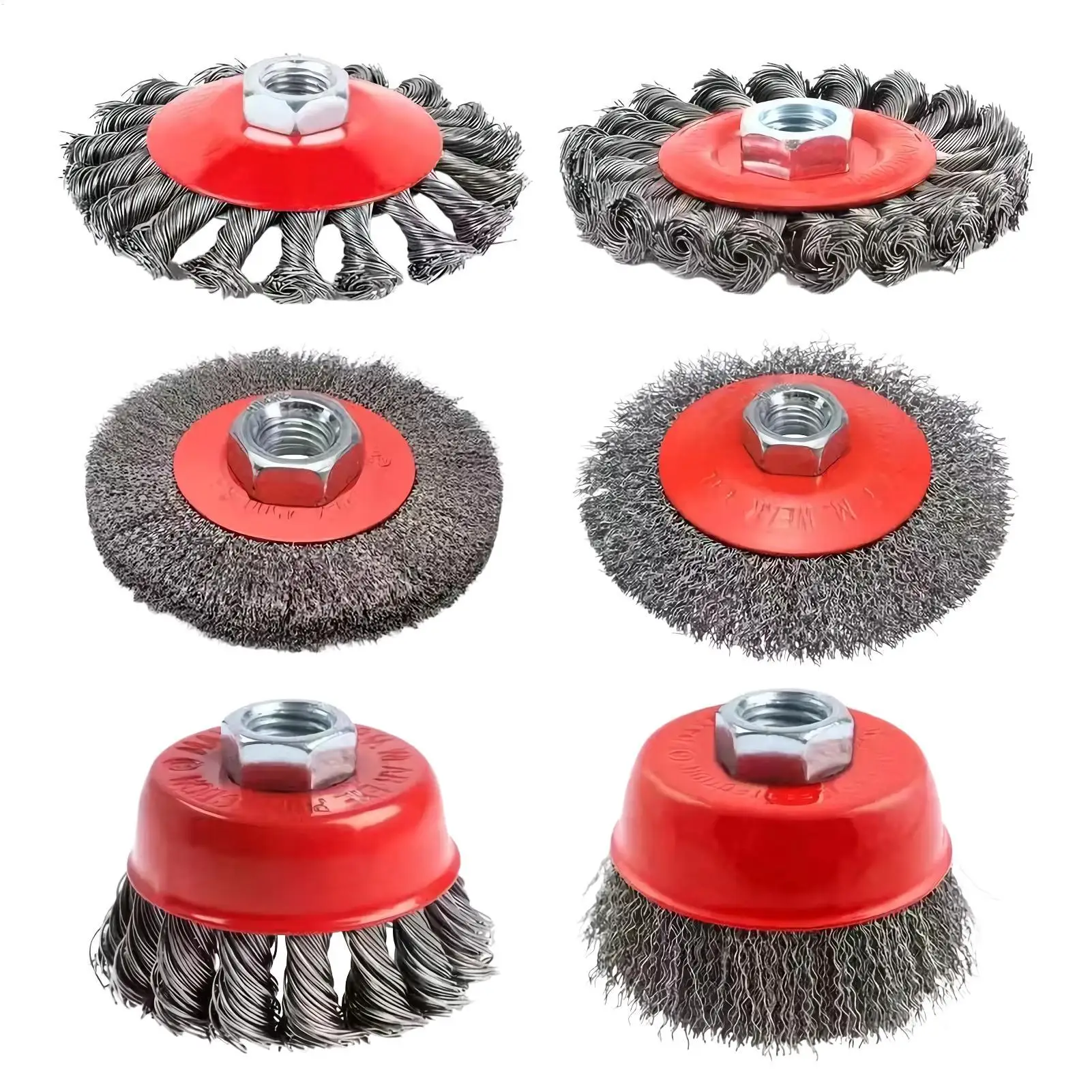 

Wire Brush For Grinder 6-pieces Wire Wheel For Polishing M14 Angle Grinder Detailing Deburring Parts For Industrial Maintenance