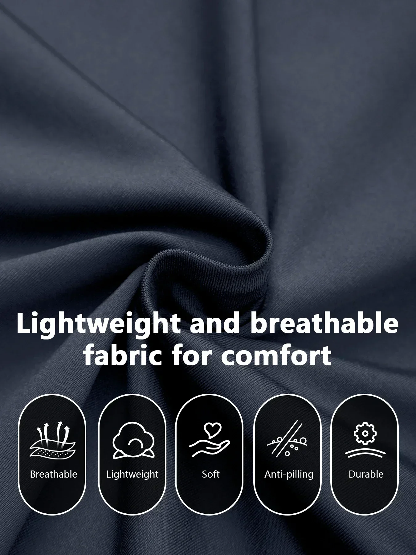 Herren Schnelltrocknende Sportshirts mit Stehkragen und Kurzen Ärmeln, Atmungsaktive Baselayer für Fitness, Laufen, Training und Sport – Detail 9