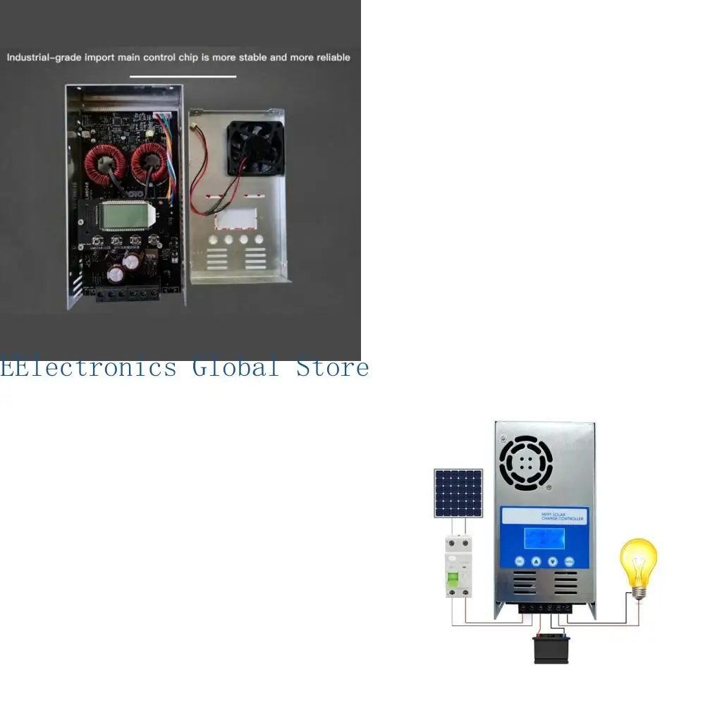 462B Advanced 60A MPPT Solar Charging Controller with Auto Voltages Detection Metal Texture for 12V 24V 36V 48V Batteries