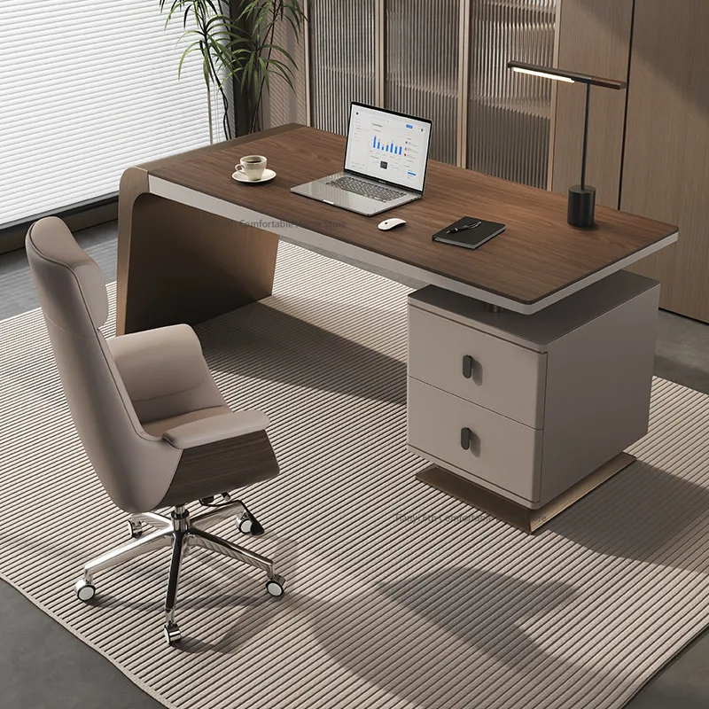 

Скандинавский компьютерный стол из массива дерева, итальянский минималистичный дизайнерский офисный стол высокого класса, креативная офисная мебель, escritorio FYDD