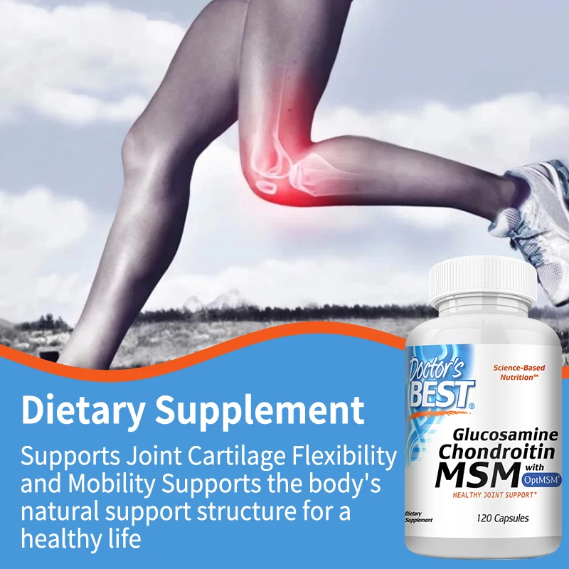 Glucosamine Chondroitin MSM with OptiMSM, Joint Support, Helps with Joint Mobility, Overall Health