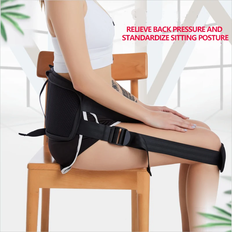 Back Sitting Posture Correction Belt Spine Braces Supports Belt for Pain Relief Back Straightener with Knee Pads for Health Care