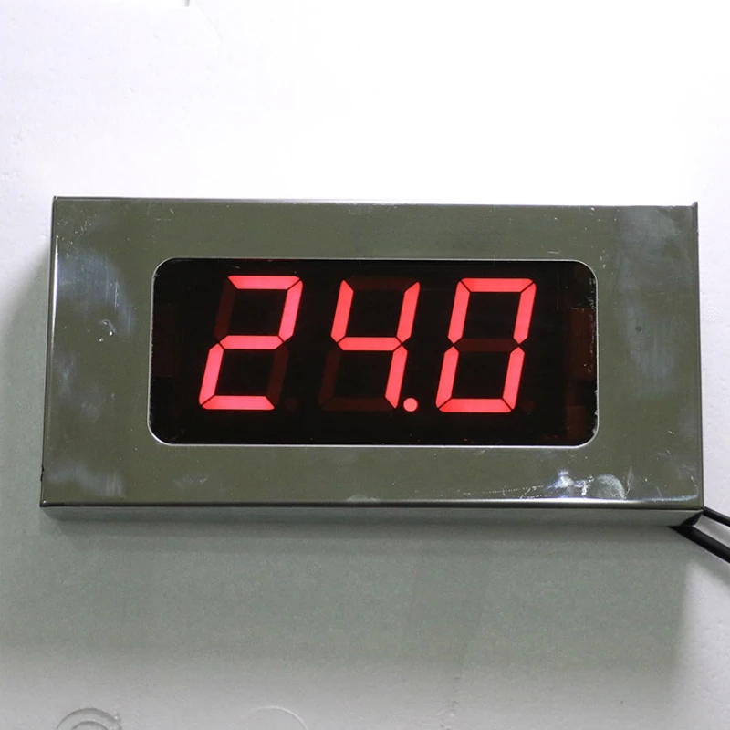 Stainless steel large screen thermometer, swimming pool thermometer LED display digital thermometer hanging thermometer