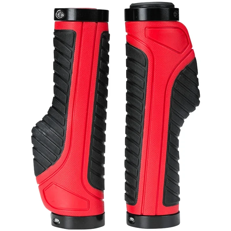 ROCKBROS Bicycle Grips MTB Road Bike Double Lock Rubber Handlebar Grips Anti-skid Shock-absorbing Soft Bike Grips Handlebar bmx