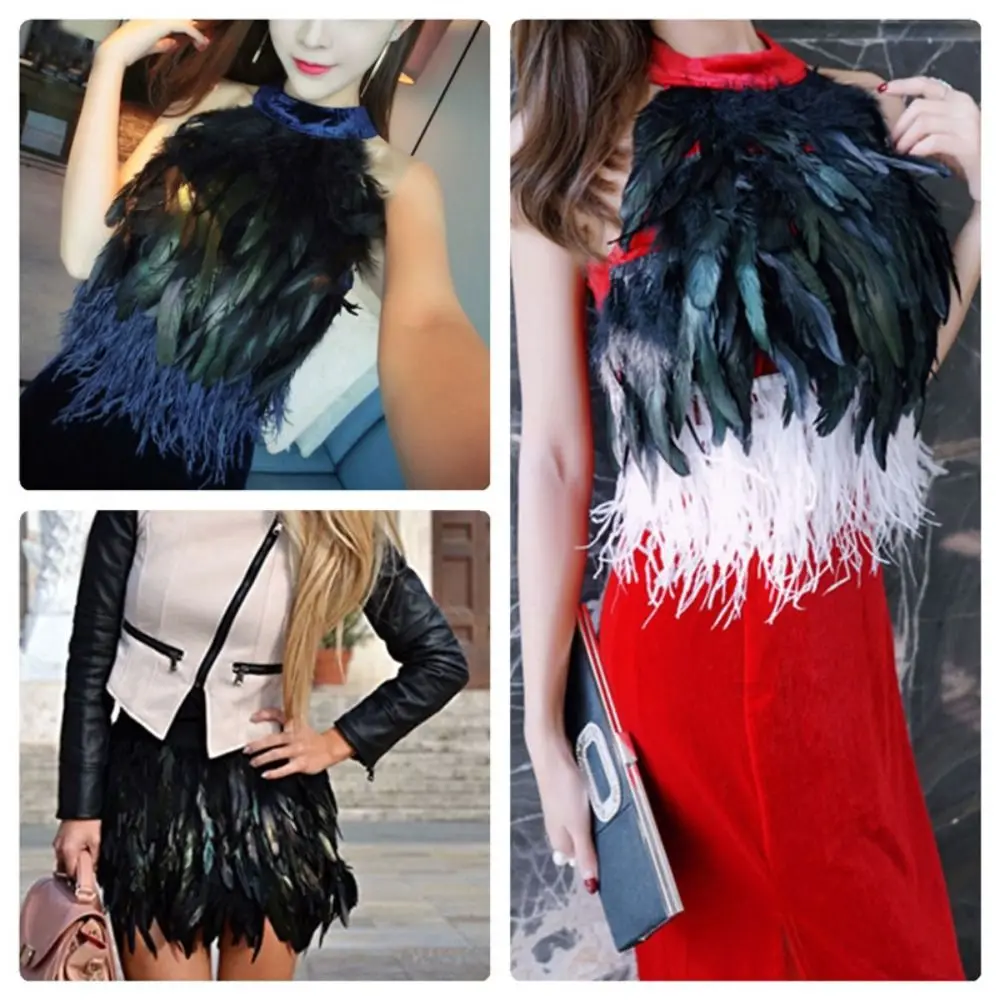 1 Meter Wedding Party Natural Turkey Feathers Ribbon Tassel Sewing Decoration Feathers Trim Home Decor DIY Apparel Fabric