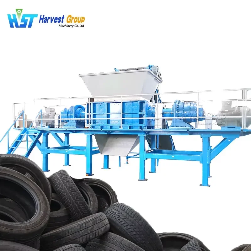 Crusher High Output Tire Crusher Car Tire Shredder with High Efficiency Waste Tires Shredder Machine for Tyre Recycling